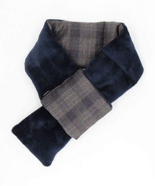 COMME CA ISM（コムサイズム）の「ツィード調ファブリック ショート マフラー（マフラー・メンズ・ダークブラウン系/ブラック系その他/グレー系その他・FREE）」の11枚目の写真