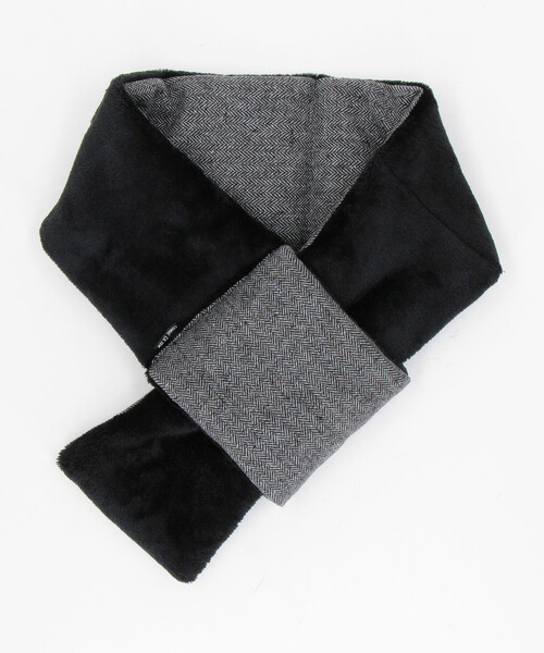 COMME CA ISM（コムサイズム）の「ツィード調ファブリック ショート マフラー（マフラー・メンズ・ダークブラウン系/ブラック系その他/グレー系その他・FREE）」の10枚目の写真