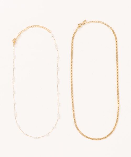 Andemiu（アンデミュウ）の「【サージカル】パールチェーン2連ネックレス606793（ネックレス・レディース・ライトグレー/ベージュ・FREE）」の14枚目の写真