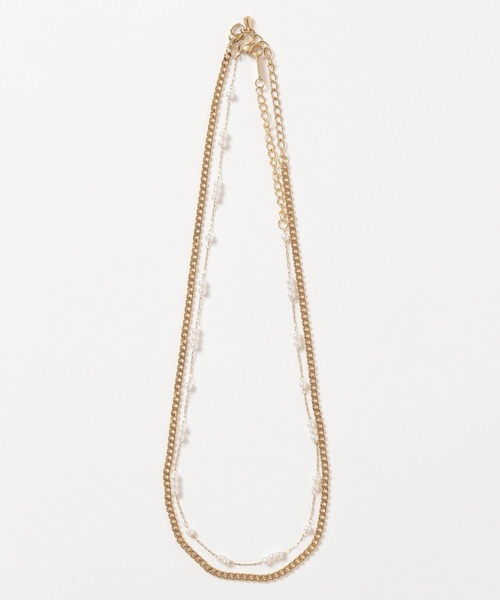 Andemiu（アンデミュウ）の「【サージカル】パールチェーン2連ネックレス606793（ネックレス・レディース・ライトグレー/ベージュ・FREE）」の7枚目の写真