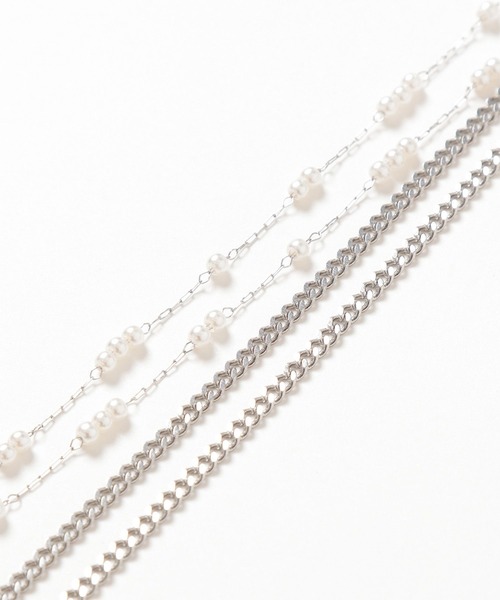 Andemiu（アンデミュウ）の「【サージカル】パールチェーン2連ネックレス606793（ネックレス・レディース・ライトグレー/ベージュ・FREE）」の10枚目の写真