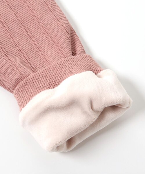 Seraph（セラフ）の「【ジュニア対応】あったか２重レギンス（レギンス/スパッツ・キッズ・ミント/アイボリー/ブラック/ピンク・130/110/120/140/100/90/80）」の10枚目の写真