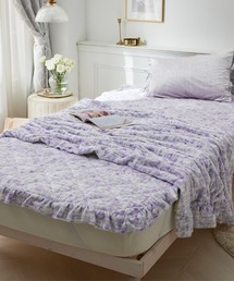 ツイード柄フリル敷きパッド│セミダブル【フルーエ/大人可愛い