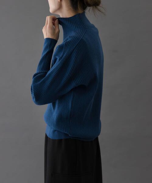 FORK&SPOON(フォークアンドスプーン)の「FORK&SPOON ワイドリブハイネックニット(ニット/セーター・レディース・ブラック/グレー系その他/ブルー/オフホワイト・1)」の16枚目の写真