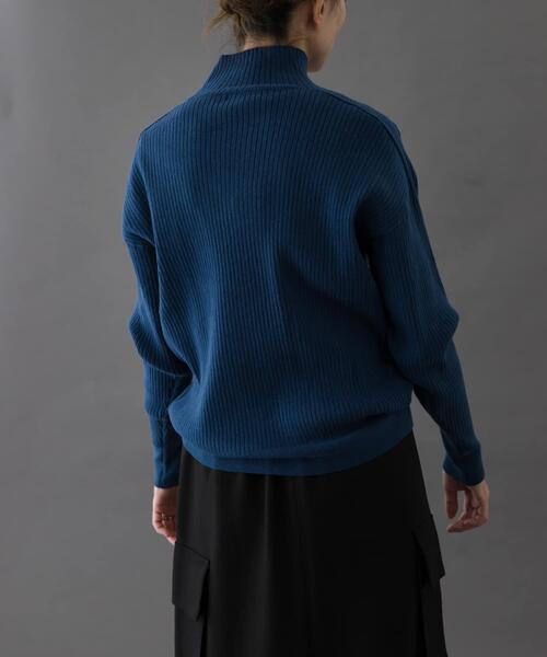 FORK&SPOON(フォークアンドスプーン)の「FORK&SPOON ワイドリブハイネックニット(ニット/セーター・レディース・ブラック/グレー系その他/ブルー/オフホワイト・1)」の15枚目の写真