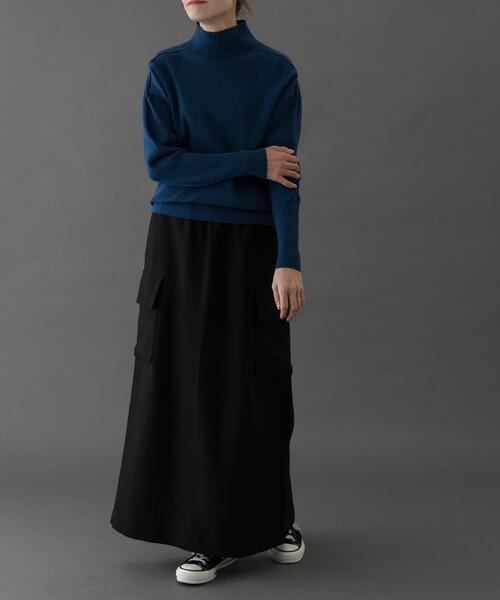 FORK&SPOON(フォークアンドスプーン)の「FORK&SPOON ワイドリブハイネックニット(ニット/セーター・レディース・ブラック/グレー系その他/ブルー/オフホワイト・1)」の11枚目の写真