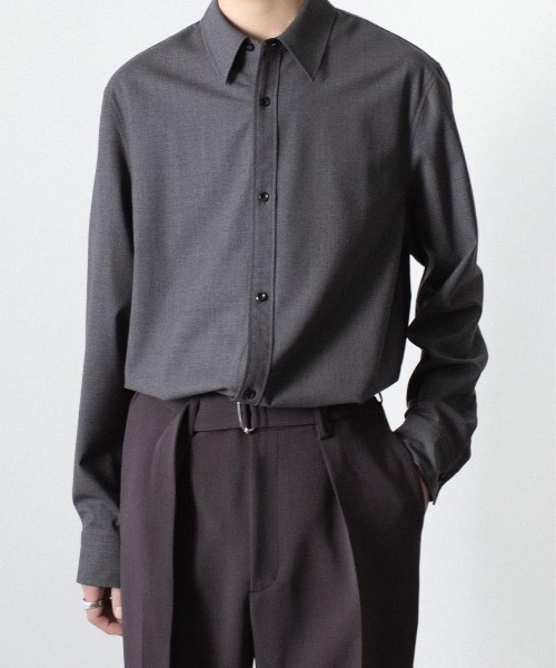 ATTACHMENT(アタッチメント)の「WO/TA ストレッチトロ L/S SHIRT / WO/TA STRETCH TRO L/S SHIRT(シャツ/ブラウス・メンズ・ダークグレー/ブラック/グレー・3/2/1)」の21枚目の写真