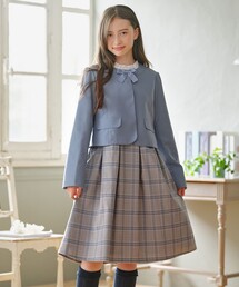 組曲（クミキョク）の「【150-170㎝】 チェックワンピース＆T/Rジャケットセット（スーツジャケット）」