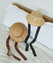 DOUX ARCHIVES（ドゥアルシーヴ）の「雑材ﾘリボン付きハット（ハット）」