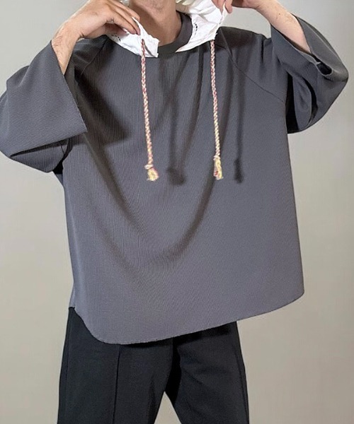 masterkey（マスターキー）の「mpa3997-MONSTER-HOODIE カットソー パーカー(MK26S-C-19)（パーカー・メンズ・グレー/ブラック/サンドグレー・2/1）」の4枚目の写真