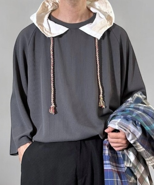 masterkey（マスターキー）の「mpa3997-MONSTER-HOODIE カットソー パーカー(MK26S-C-19)（パーカー・メンズ・グレー/ブラック/サンドグレー・2/1）」の6枚目の写真