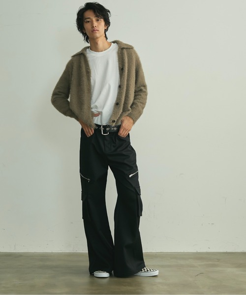 BLANK HOTEL（ブランクホテル）の「Side Zip Flare Cargo Pants / サイドジップフレアカーゴパンツ（カーゴパンツ・メンズ・ブラック・S/M/L）」の19枚目の写真