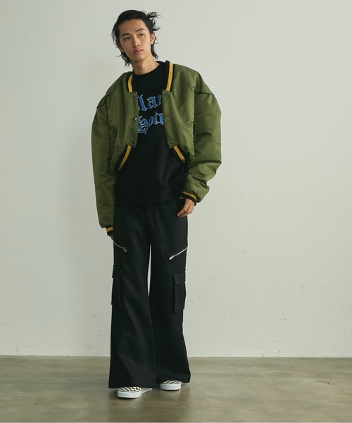 BLANK HOTEL（ブランクホテル）の「Side Zip Flare Cargo Pants / サイドジップフレアカーゴパンツ（カーゴパンツ・メンズ・ブラック・S/M/L）」の7枚目の写真