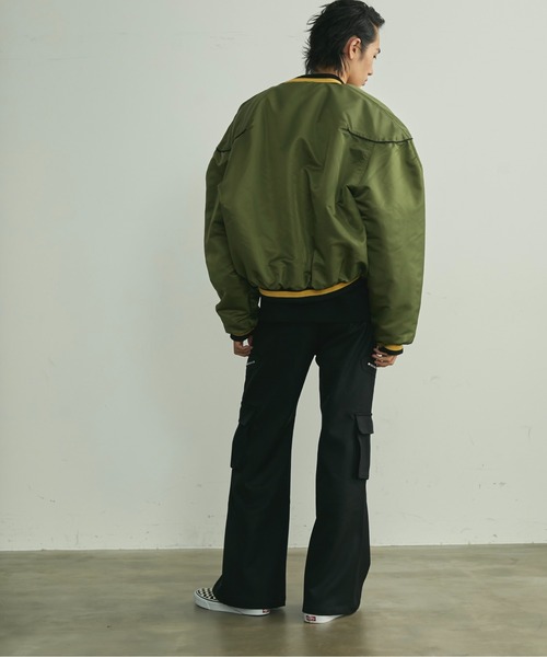 BLANK HOTEL（ブランクホテル）の「Side Zip Flare Cargo Pants / サイドジップフレアカーゴパンツ（カーゴパンツ・メンズ・ブラック・S/M/L）」の8枚目の写真