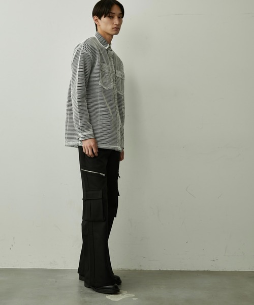 BLANK HOTEL（ブランクホテル）の「Side Zip Flare Cargo Pants / サイドジップフレアカーゴパンツ（カーゴパンツ・メンズ・ブラック・S/M/L）」の13枚目の写真