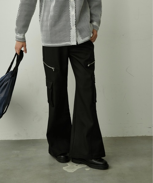 BLANK HOTEL（ブランクホテル）の「Side Zip Flare Cargo Pants / サイドジップフレアカーゴパンツ（カーゴパンツ・メンズ・ブラック・S/M/L）」の10枚目の写真