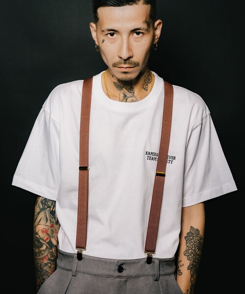 Subciety（サブサエティ）の「Paisley leather suspenders