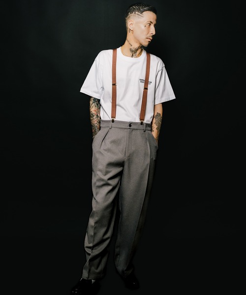 Subciety（サブサエティ）の「Paisley leather suspenders