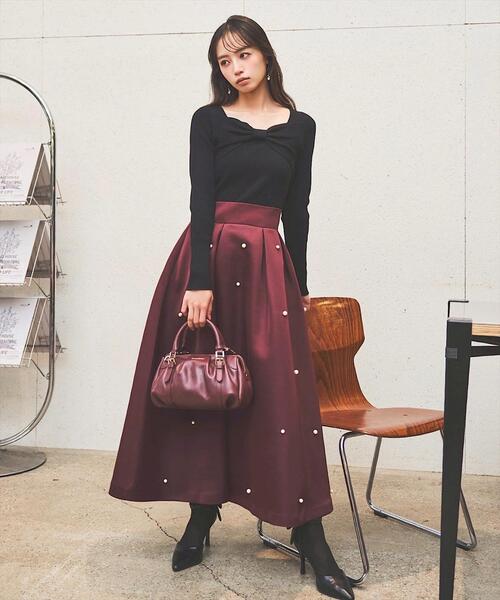 パール付サテンスカート（スカート）｜SWINGLE（スウィングル）の