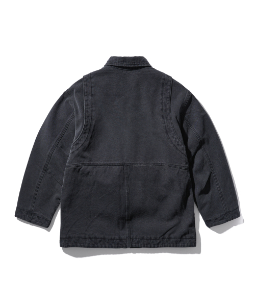 AECA(エイカ)の「AECA VINTAGE PIGMENT FIELD PARKA-CHARCOAL(デニムジャケット・レディース・その他・MEDIUM/LARGE/SMALL)」の7枚目の写真