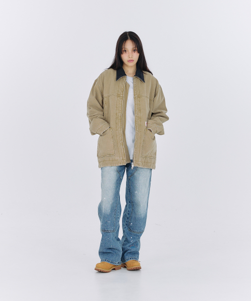 AECA(エイカ)の「AECA VINTAGE PIGMENT FIELD PARKA-CHARCOAL(デニムジャケット・レディース・その他・MEDIUM/LARGE/SMALL)」の4枚目の写真