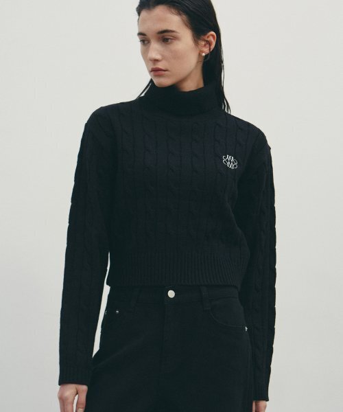 NICK&NICOLE（ニックアンドニコール）の「NICOLE TURTLENECK TWIST KNIT_BLACK（ニット/セーター・レディース・その他・FREE）」の3枚目の写真