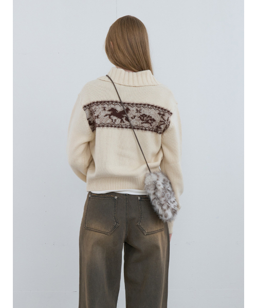 Kijun(キジュン)の「Nordic Knit Cardigan Ivory(カーディガン/ボレロ・レディース・その他・MEDIUM/SMALL)」の4枚目の写真