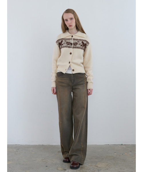 Kijun(キジュン)の「Nordic Knit Cardigan Ivory(カーディガン/ボレロ・レディース・その他・MEDIUM/SMALL)」の5枚目の写真