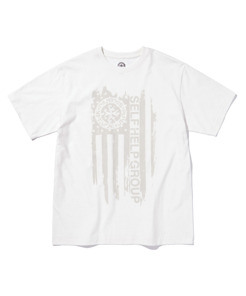 PUNCH DRUNK PARTIES(パンチドランクパーティーズ)の「Parties Flag Tee (WHITE)(Tシャツ/カットソー・レディース・その他・2/3/1)」の1枚目の写真
