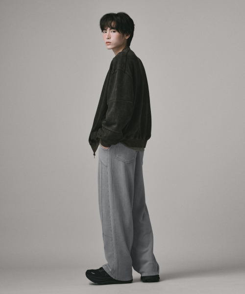 Verdnt（バーダント）の「マルチ切り替えラインピグメントスウェットパンツ[グレー]（スウェットパンツ・レディース・その他・SMALL/MEDIUM/LARGE）」の4枚目の写真