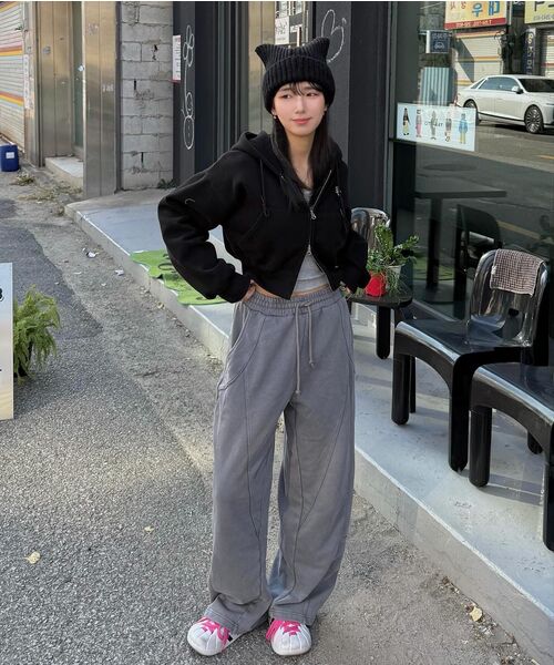 Verdnt（バーダント）の「マルチ切り替えラインピグメントスウェットパンツ[グレー]（スウェットパンツ・レディース・その他・SMALL/MEDIUM/LARGE）」の13枚目の写真