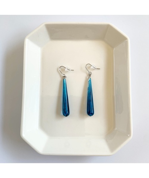 tone(トーン)の「【TOMEI LAB】ドロップ シンプル ピアス(MA)(ピアス(両耳用)・レディース・ブルー系その他/ライトオリーブ/その他・FREE)」の7枚目の写真