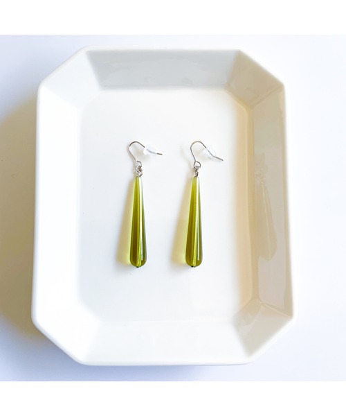 tone(トーン)の「【TOMEI LAB】ドロップ シンプル ピアス(MA)(ピアス(両耳用)・レディース・ブルー系その他/ライトオリーブ/その他・FREE)」の13枚目の写真