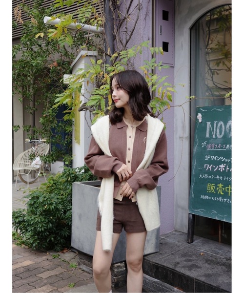 レイヤードニットカーディガン（カーディガン/ボレロ）｜jumelle