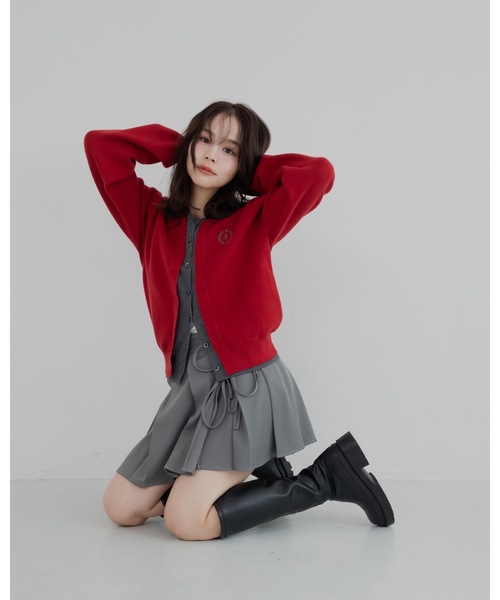 JUMELLE（ジュメロ）の「レイヤードニットカーディガン（カーディガン/ボレロ・レディース・ブラウン/レッド/グレー・FREE）」の20枚目の写真