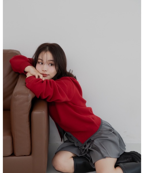 JUMELLE（ジュメロ）の「レイヤードニットカーディガン（カーディガン/ボレロ・レディース・ブラウン/レッド/グレー・FREE）」の11枚目の写真