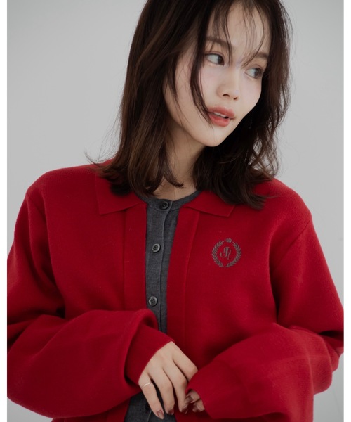 JUMELLE（ジュメロ）の「レイヤードニットカーディガン（カーディガン/ボレロ・レディース・ブラウン/レッド/グレー・FREE）」の22枚目の写真