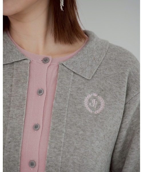 JUMELLE（ジュメロ）の「レイヤードニットカーディガン（カーディガン/ボレロ・レディース・ブラウン/レッド/グレー・FREE）」の16枚目の写真