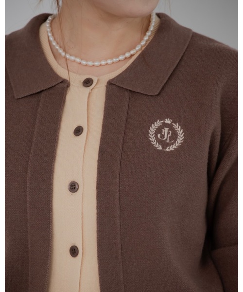 JUMELLE（ジュメロ）の「レイヤードニットカーディガン（カーディガン/ボレロ・レディース・ブラウン/レッド/グレー・FREE）」の14枚目の写真