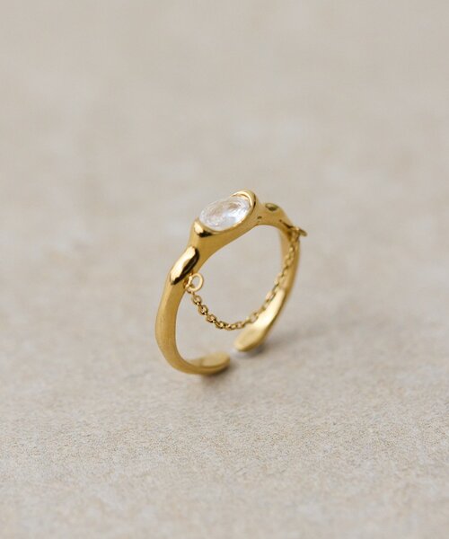 ear PAPILLONNER（イアパピヨネ）の「《金属アレルギー対応/ステンレス》フロントチェーンリング（リング・レディース・ゴールド/シルバー・ONE SIZE）」の13枚目の写真