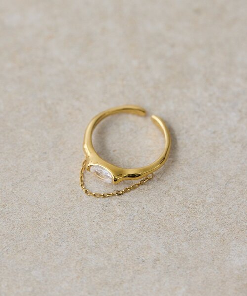 ear PAPILLONNER（イアパピヨネ）の「《金属アレルギー対応/ステンレス》フロントチェーンリング（リング・レディース・ゴールド/シルバー・ONE SIZE）」の15枚目の写真