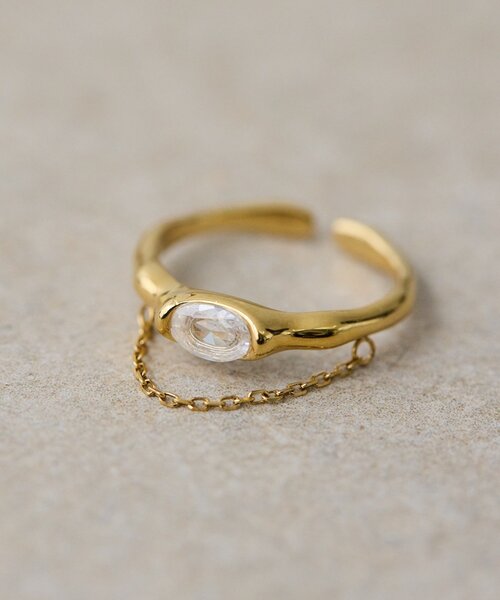 ear PAPILLONNER（イアパピヨネ）の「《金属アレルギー対応/ステンレス》フロントチェーンリング（リング・レディース・ゴールド/シルバー・ONE SIZE）」の16枚目の写真