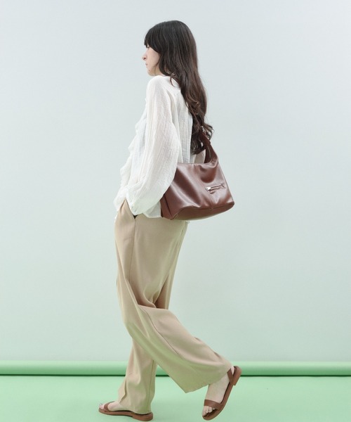 Shelly island（シェリーアイランド）の「【SETUP対応】定番タックパンツ（その他パンツ・レディース・ピンク/ネイビー/ベージュ・FREE）」の17枚目の写真