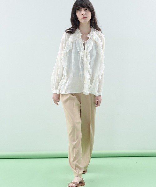 Shelly island（シェリーアイランド）の「【SETUP対応】定番タックパンツ（その他パンツ・レディース・ピンク/ネイビー/ベージュ・FREE）」の19枚目の写真