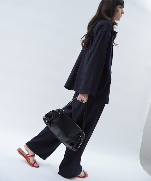 Shelly island（シェリーアイランド）の「【SETUP対応】定番タックパンツ（その他パンツ・レディース・ピンク/ネイビー/ベージュ・FREE）」の7枚目の写真