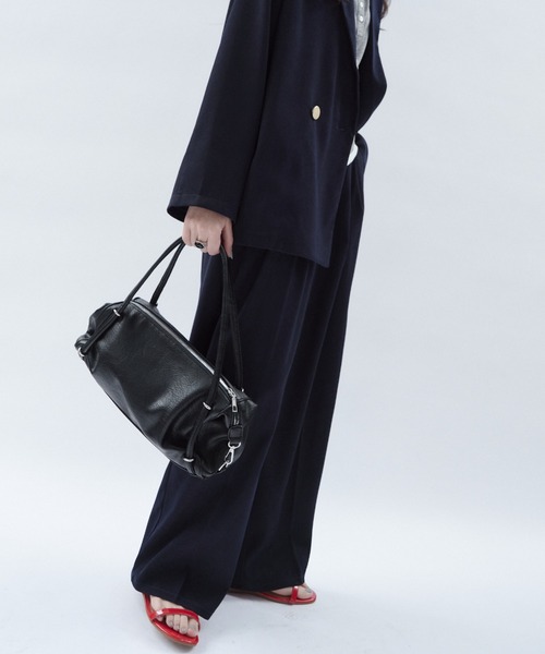 Shelly island（シェリーアイランド）の「【SETUP対応】定番タックパンツ（その他パンツ・レディース・ピンク/ネイビー/ベージュ・FREE）」の6枚目の写真