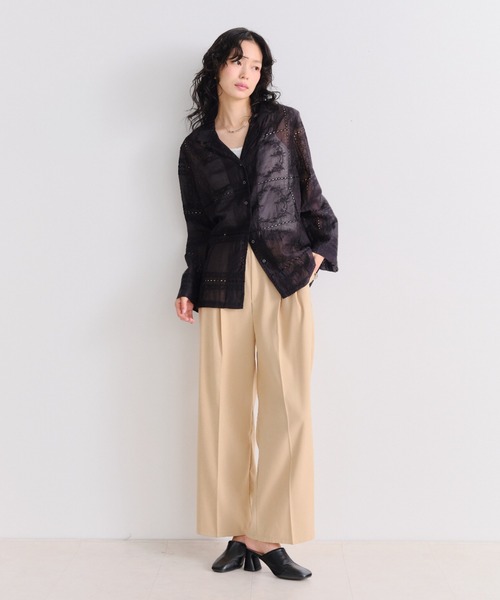 Shelly island（シェリーアイランド）の「【SETUP対応】定番タックパンツ（その他パンツ・レディース・ピンク/ネイビー/ベージュ・FREE）」の10枚目の写真