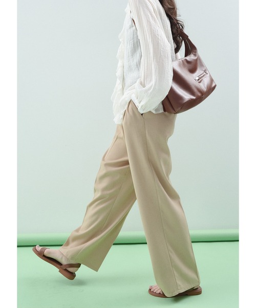 Shelly island（シェリーアイランド）の「【SETUP対応】定番タックパンツ（その他パンツ・レディース・ピンク/ネイビー/ベージュ・FREE）」の14枚目の写真