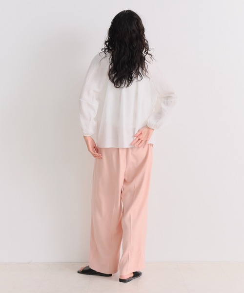 Shelly island（シェリーアイランド）の「【SETUP対応】定番タックパンツ（その他パンツ・レディース・ピンク/ネイビー/ベージュ・FREE）」の4枚目の写真