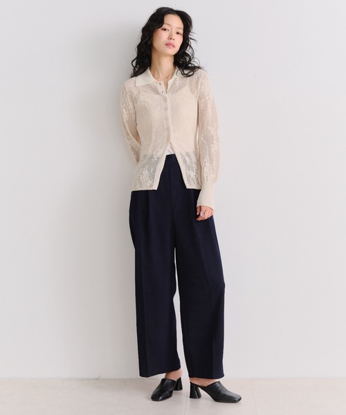 Shelly island（シェリーアイランド）の「【SETUP対応】定番タックパンツ（その他パンツ・レディース・ピンク/ネイビー/ベージュ・FREE）」の5枚目の写真